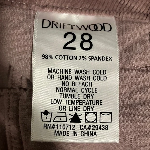 DRIFTWOOD Corduroy Pants in lilac - Picture 2 of 4